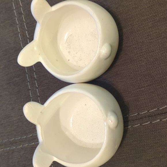 Porcelain Bunny Small Decorative Planters Plants Easter Spring Cute Rabbit Decor - Picture 5 of 5